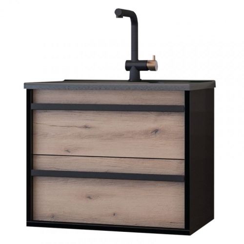 Ormarić sa umivaonikom EURIDIKA 75 Oliva/Black