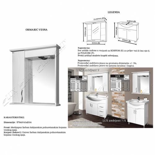 ORMARIĆ VESNA 70x61