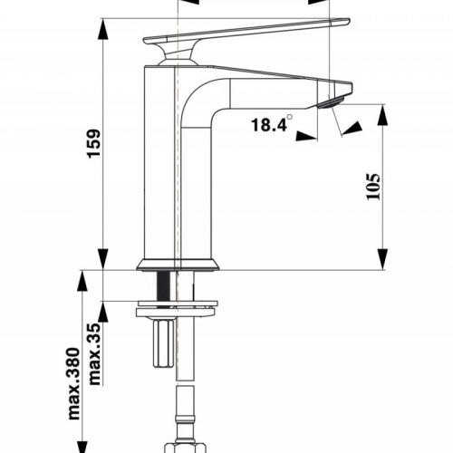 HERZ 00077 ZEN u11 Baterija za Lavabo