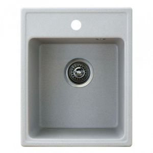 Metalac granitna usadna sudopera xQuadro 40 bela 400x500 Ø90