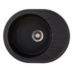 Metalac granitna usadna sudopera xVenera M crna 620x500 Ø90