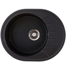 Metalac granitna usadna sudopera xVenera M crna 620x500 Ø90