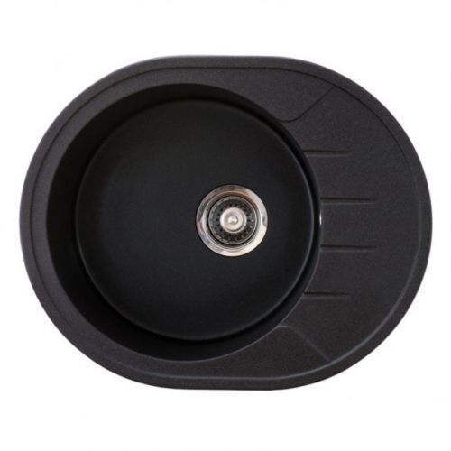 Metalac granitna usadna sudopera xVenera M crna 620x500 Ø90