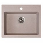 Metalac granitna usadna sudopera xQuadro 60 bež 600x500 Ø90