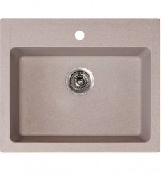 Metalac granitna usadna sudopera xQuadro 60 bež 600x500 Ø90