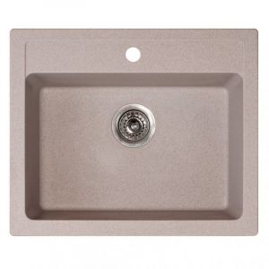 Metalac granitna usadna sudopera xQuadro 60 bež 600x500 Ø90