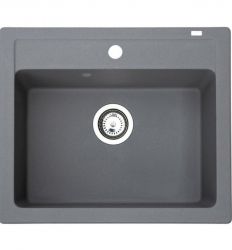 Metalac granitna usadna sudopera xQuadro 60 siva 600x500 Ø90