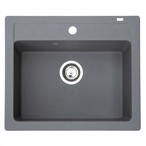 Metalac granitna usadna sudopera xQuadro 60 siva 600x500 Ø90