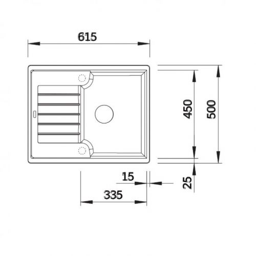 BLANCO ZIA 40 S crna 615X510/190 mm