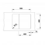 BLANCO ZIA 40 S crna 615X510/190 mm