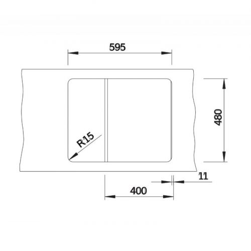 BLANCO ZIA 40 S crna 615X510/190 mm