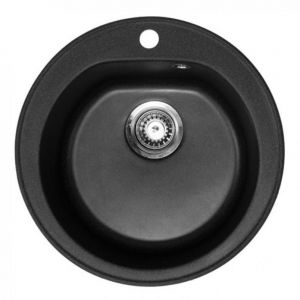 Metalac granitna usadna sudopera xVenera crna E510 ø90 OUTLET