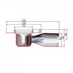 ACO ShowerDrain C Telo Kanala Sa Horizontalnom Flanšom H 74mm L - 585 9010.88.21 OUTLET