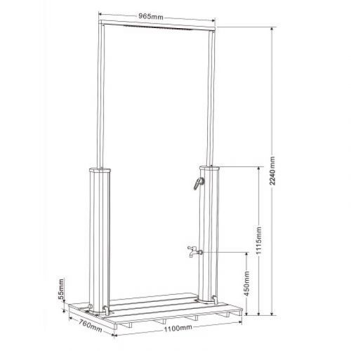 Solarni Tuš Shower Gate crni SD30