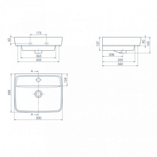 Umivaonik DURU 50x40 35000 u