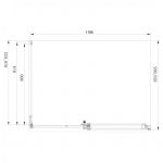 Tuš Kabina ELEGANCE 8012-31 chrome 80x120 8mm LINNI