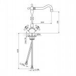 BRONTEE NB22102 Baterija za Sudoperu izliv Roma - duži