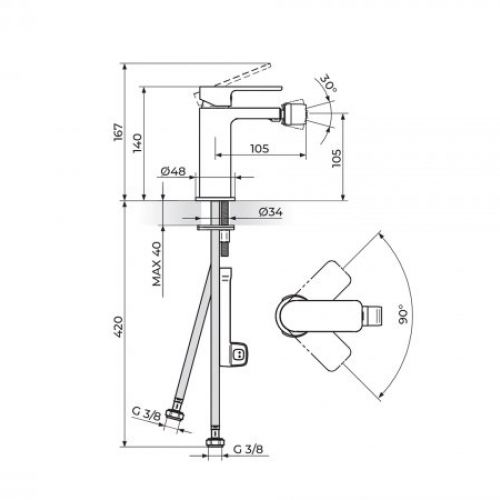 S2 BLACK 239101B Baterija za Bide