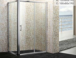 Pravougaoni tuš paravan TKKS465FSTD 100x80x190 providno staklo