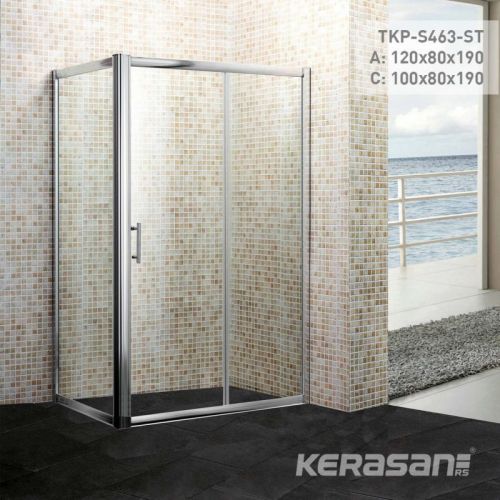 Pravougaoni tuš paravan TKKS465FSTD 100x80x190 providno staklo