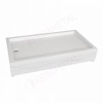 BOLERO tuš kada 120x80 LUX sa metalnim nosačem i oblogom