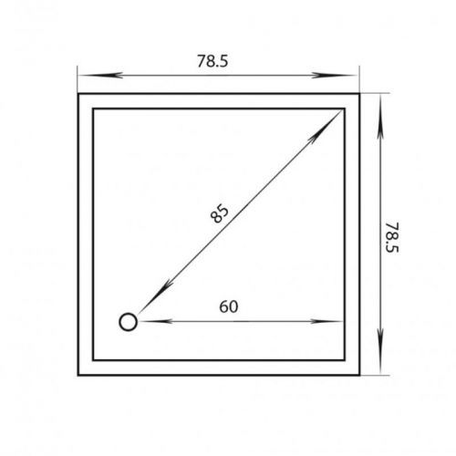 NERA tuš kada 80x80 ugradna