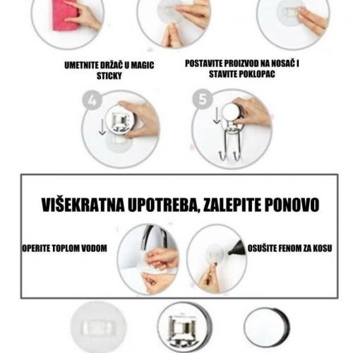 DRŽAČ SAPUNA TACNA MagicFIX - hrom OUTLET