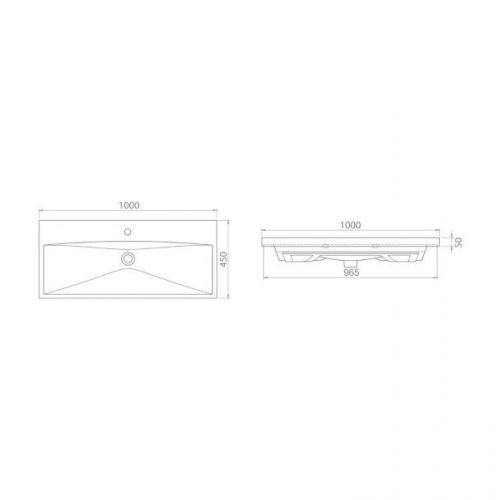 ELITE Lavabo 100cm 032400-u