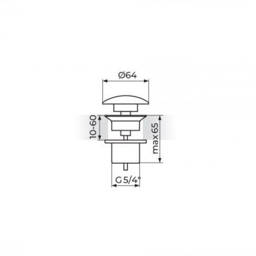 AUTOMATSKI GORNJI DEO ZA SIFON - 5/4 KLIK-KLAK UNI - S.2 GOLD 2245G