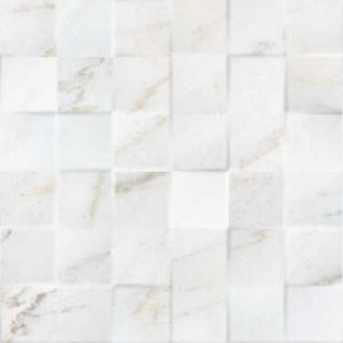 Marmo Mosaic 3D Bianco 25x75