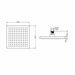 HERZ Tuš Ruža SQ a200 200x200 mm 12112