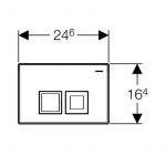 Geberit tipka Delta 50 mat hrom 115.135.46.1