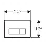 Geberit tipka Delta 51 mat hrom 115.105.46.1