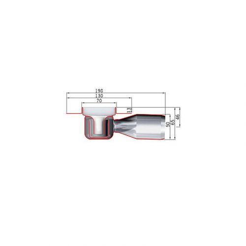 ACO ShowerDrain C Telo Kanala Sa Horizontalnom Flanšom H 74mm L - 585 9010.88.21 OUTLET