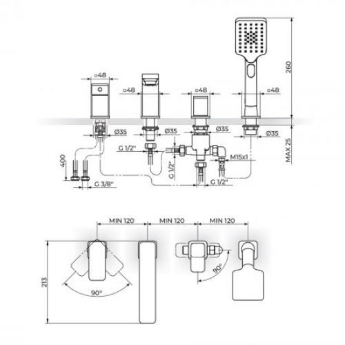 S2 233204 Baterija za kadu