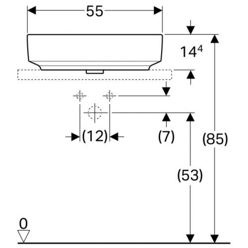 VARIFORM Lavabo Elipsasti bez Preliva 550x400mm