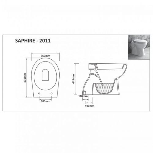 Saphire WC Šolja simplon